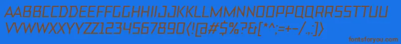 Шрифт TtBricksMediumItalic – коричневые шрифты на синем фоне