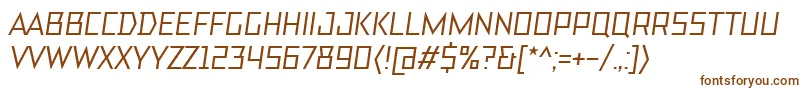 TtBricksMediumItalic Font – Brown Fonts on White Background