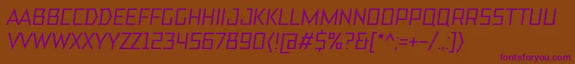 Шрифт TtBricksMediumItalic – фиолетовые шрифты на коричневом фоне