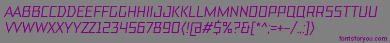TtBricksMediumItalic Font – Purple Fonts on Gray Background