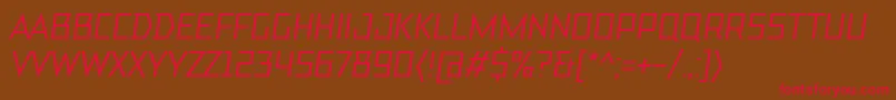 Fonte TtBricksMediumItalic – fontes vermelhas em um fundo marrom