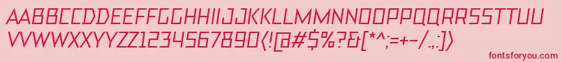 TtBricksMediumItalic Font – Red Fonts on Pink Background