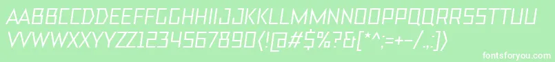 フォントTtBricksMediumItalic – 緑の背景に白い文字