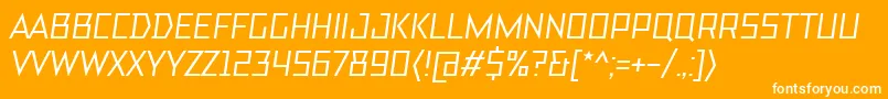 TtBricksMediumItalic Font – White Fonts on Orange Background