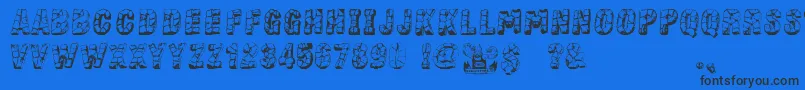 StoneBlock Font – Black Fonts on Blue Background