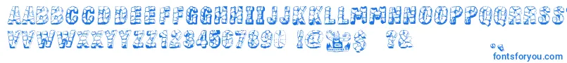 StoneBlock Font – Blue Fonts on White Background