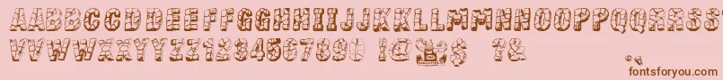 StoneBlock Font – Brown Fonts on Pink Background