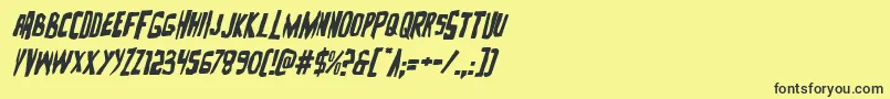 Zakensteinital Font – Black Fonts on Yellow Background