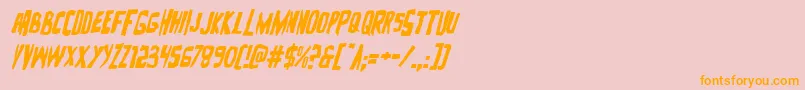 Zakensteinital Font – Orange Fonts on Pink Background