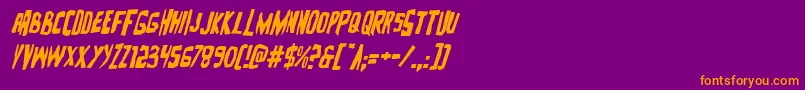 Zakensteinital Font – Orange Fonts on Purple Background