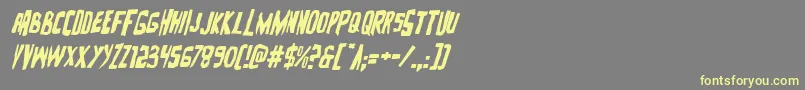 Zakensteinital Font – Yellow Fonts on Gray Background