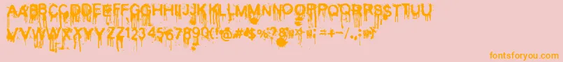 Coldnightforalligators Font – Orange Fonts on Pink Background