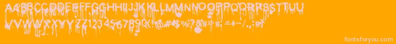 Coldnightforalligators Font – Pink Fonts on Orange Background