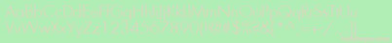 FuturaLtLight Font – Pink Fonts on Green Background