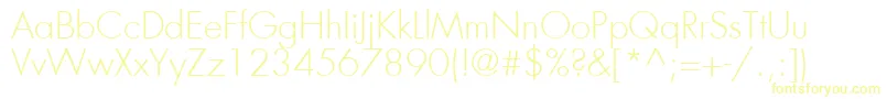 FuturaLtLight Font – Yellow Fonts