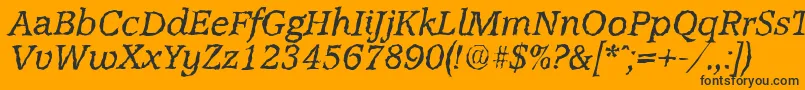 fuente AccoladerandomItalic – Fuentes Negras Sobre Fondo Naranja
