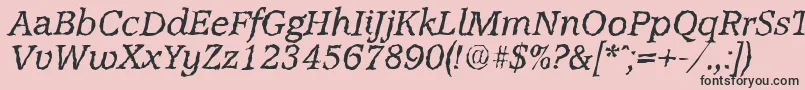 Шрифт AccoladerandomItalic – чёрные шрифты на розовом фоне