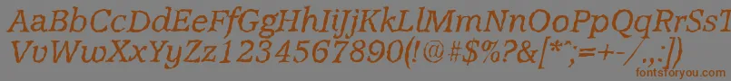 AccoladerandomItalic Font – Brown Fonts on Gray Background
