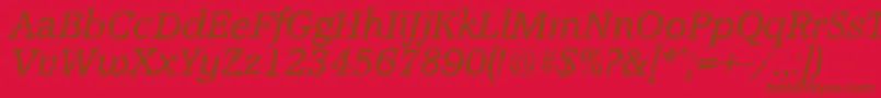 Шрифт AccoladerandomItalic – коричневые шрифты на красном фоне