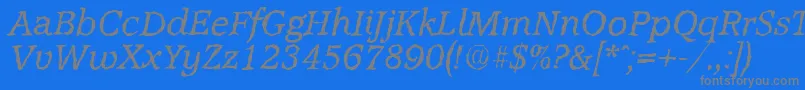 AccoladerandomItalic Font – Gray Fonts on Blue Background