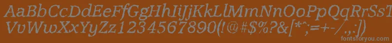 AccoladerandomItalic Font – Gray Fonts on Brown Background