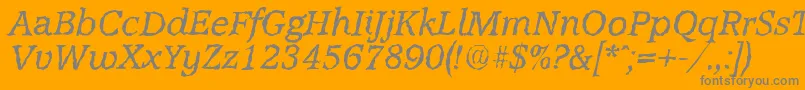 AccoladerandomItalic Font – Gray Fonts on Orange Background