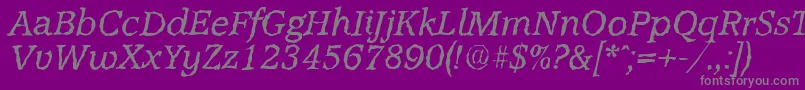 AccoladerandomItalic Font – Gray Fonts on Purple Background