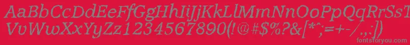 AccoladerandomItalic Font – Gray Fonts on Red Background