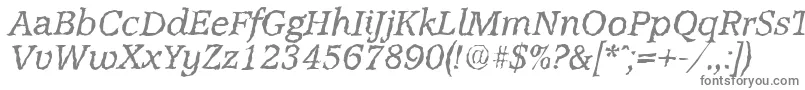 AccoladerandomItalic Font – Gray Fonts on White Background