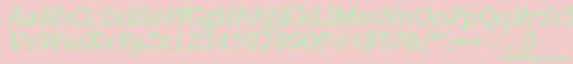AccoladerandomItalic Font – Green Fonts on Pink Background