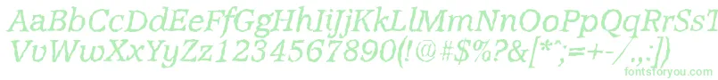 Police AccoladerandomItalic – polices vertes