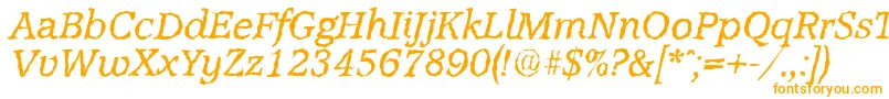 AccoladerandomItalic Font – Orange Fonts on White Background