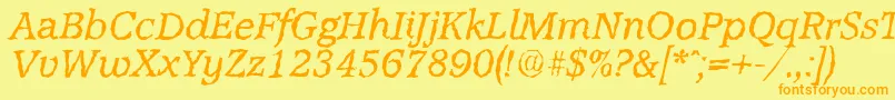 fuente AccoladerandomItalic – Fuentes Naranjas Sobre Fondo Amarillo