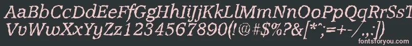 AccoladerandomItalic Font – Pink Fonts on Black Background