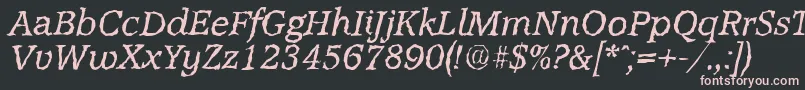 フォントAccoladerandomItalic – 黒い背景にピンクのフォント