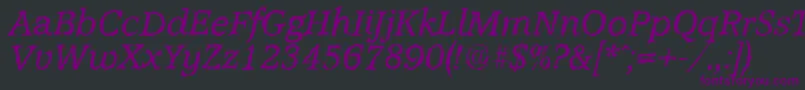 AccoladerandomItalic Font – Purple Fonts on Black Background
