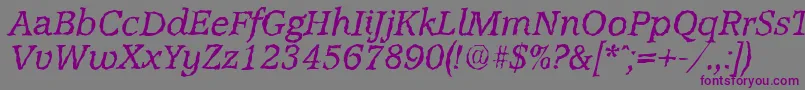 fuente AccoladerandomItalic – Fuentes Moradas Sobre Fondo Gris