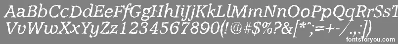 AccoladerandomItalic Font – White Fonts on Gray Background