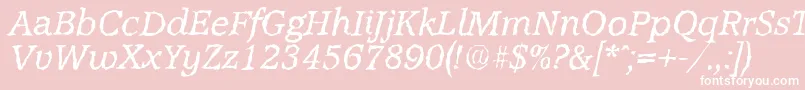 AccoladerandomItalic Font – White Fonts on Pink Background