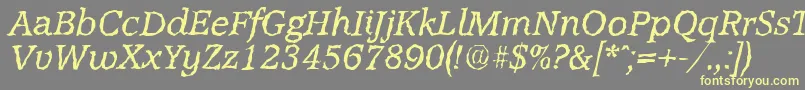AccoladerandomItalic Font – Yellow Fonts on Gray Background