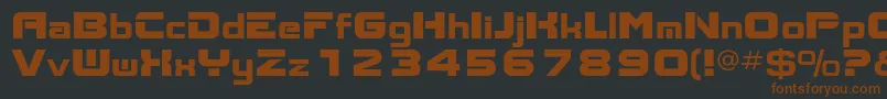 Aksentc-Schriftart – Braune Schriften auf schwarzem Hintergrund