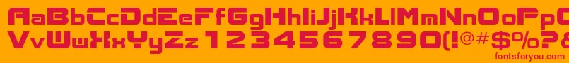 Aksentc Font – Red Fonts on Orange Background