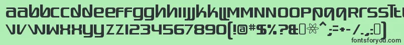 Шрифт QuadaptorRegular – чёрные шрифты на зелёном фоне