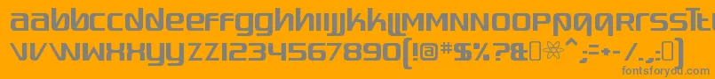 フォントQuadaptorRegular – オレンジの背景に灰色の文字