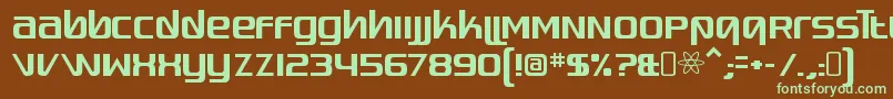 Шрифт QuadaptorRegular – зелёные шрифты на коричневом фоне