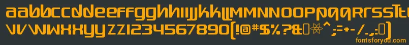 QuadaptorRegular Font – Orange Fonts on Black Background