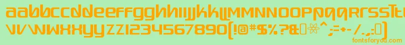 QuadaptorRegular Font – Orange Fonts on Green Background