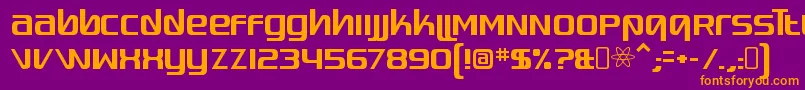 QuadaptorRegular Font – Orange Fonts on Purple Background