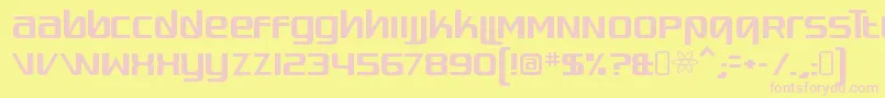 QuadaptorRegular Font – Pink Fonts on Yellow Background