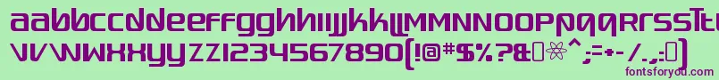 Шрифт QuadaptorRegular – фиолетовые шрифты на зелёном фоне